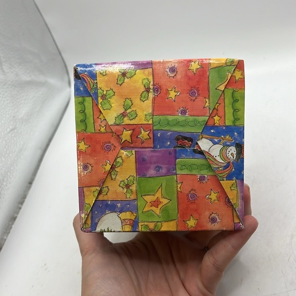 NWT Sango Sweet Shoppe Christmas 2 Pc Dip Mix Set Bowl Spoon Blue Red Snowman - Picture 11 of 11